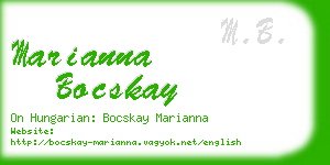 marianna bocskay business card